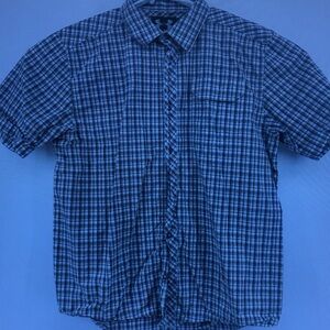 Under Armour Men’s Short-Sleeve Plaid Button-Down Shirt - Navy Blue
